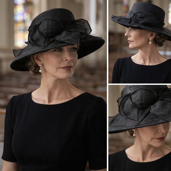 ? BETMAR New York Black Sinamay Statement Hat main image 10